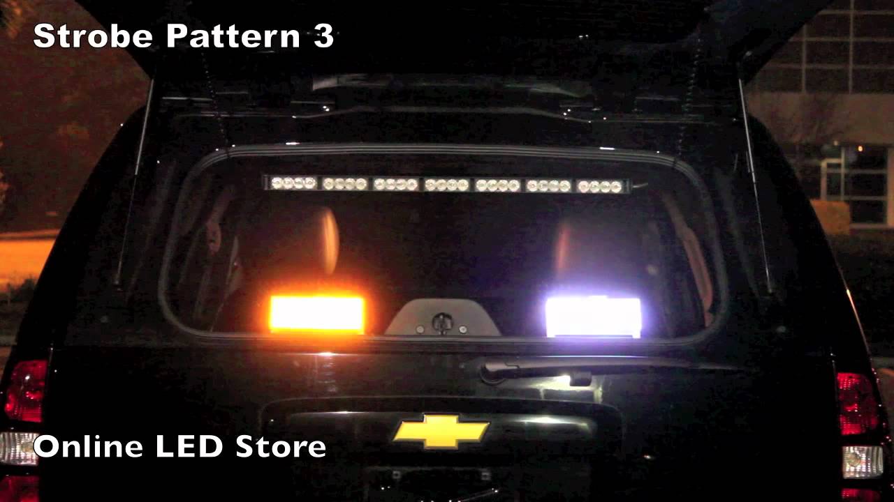 96 LED Emergency Strobe Light - Amber & White
