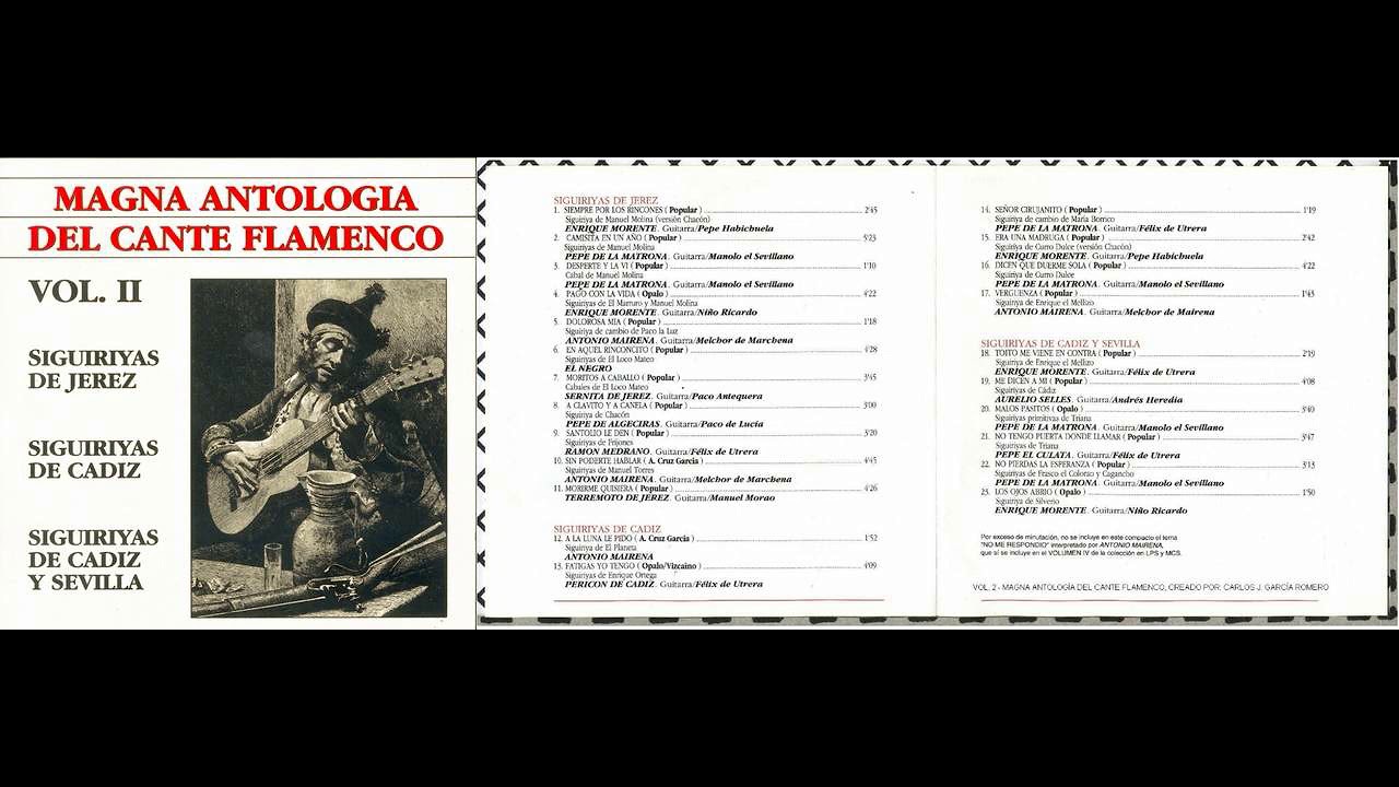 12. ANTONIO MAIRENA - A LA LUNA LE PIDO; SIGUIRIYA DE EL PLANETA (SIGUIRIYAS DE C&Aacute;DIZ)