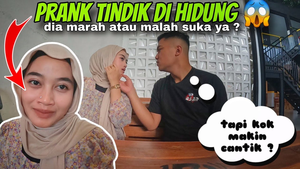 PRANK TINDIK DI HIDUNG🤪KOK DIA MALAH SUKA❓️