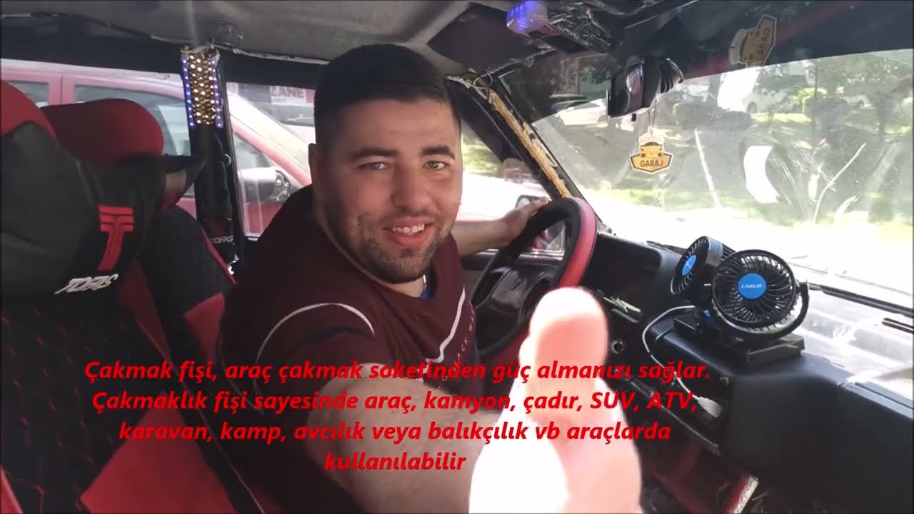 ARAÇ MONTAJ VİDEOSU REPLAX 12 Volt Araç Içi Torpido Üstü Çift Fanlı Oto Vantilatör 360° Dönebilir