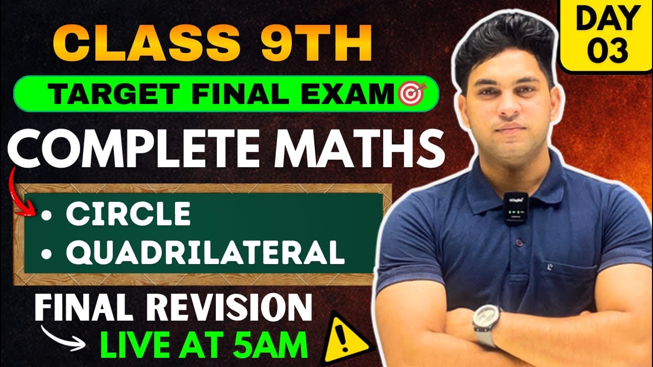 CLASS 9TH FINAL DAY🔥 | MATH | IMPORTANT QUESTIONS | BY VIVEK SIR