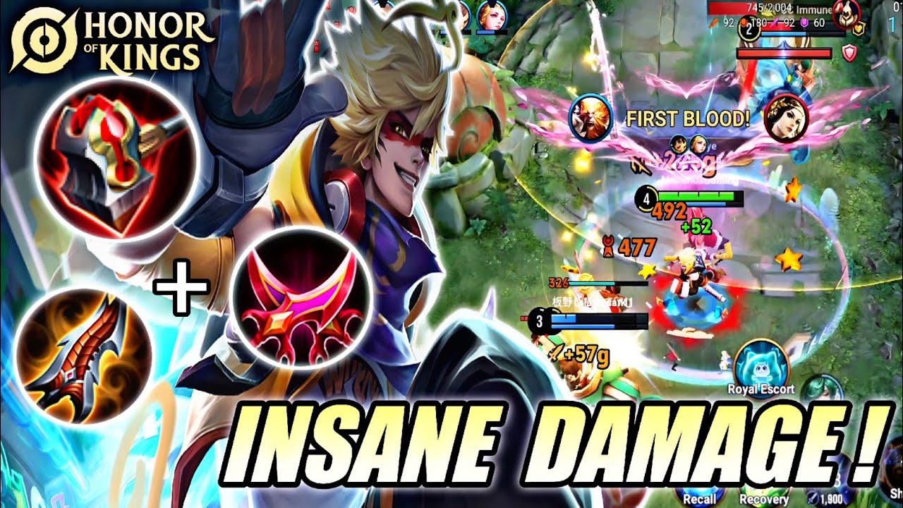 INSANE DAMAGE! Wukong Best Item Build - ONE COMBO DELETE ENEMY | Honor of Kings (HOK)