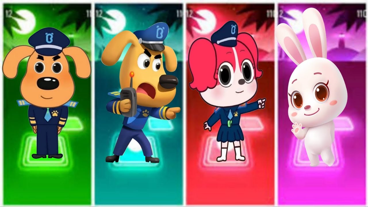 Sheriff Labrador 🆚Police Officer 🆚 Sheriff Papillon 🆚 Sheriff Labrador 🎶 Tiles Hop EDM Rush07
