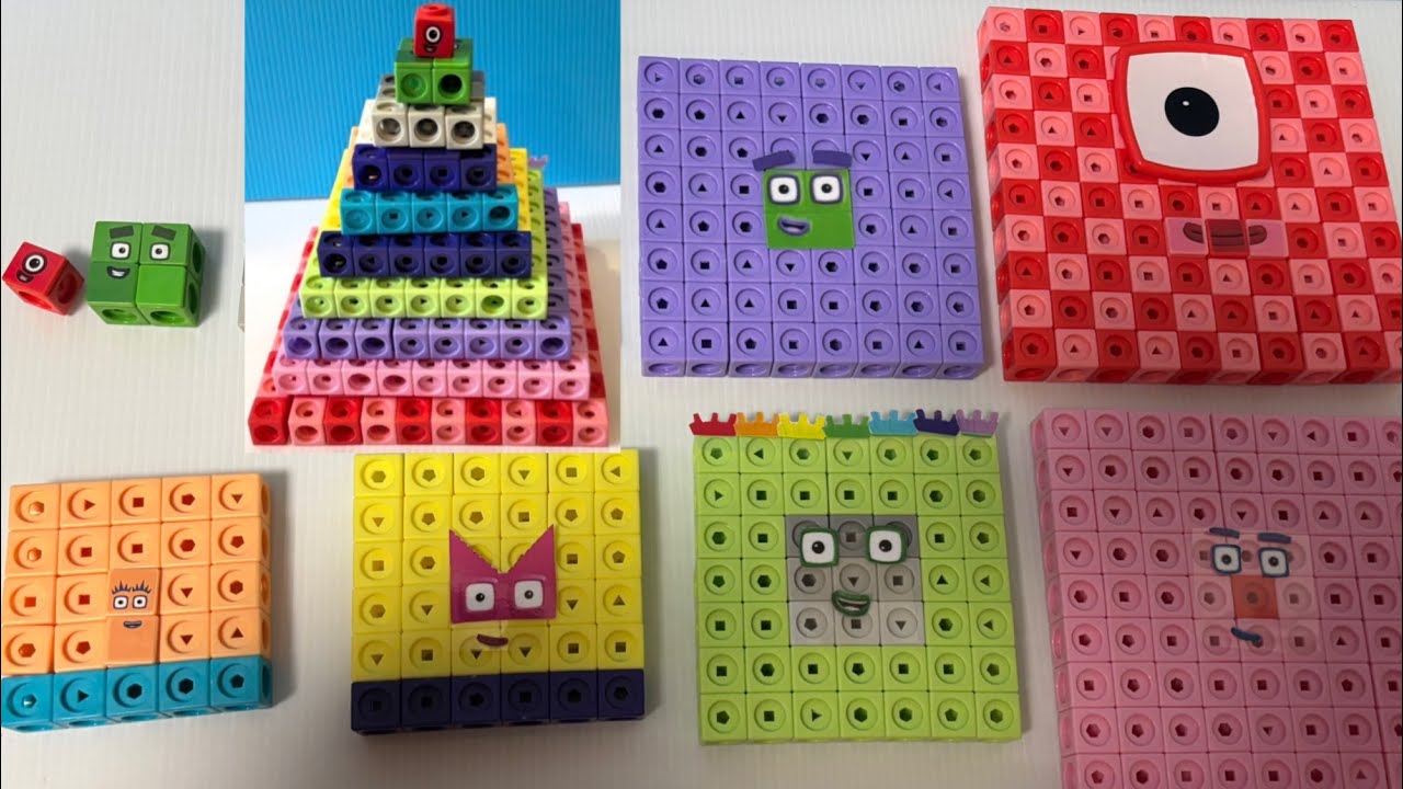 numberblocks step squad squares 1-100 math numberblocks toys learning math for kids Merry Christmas