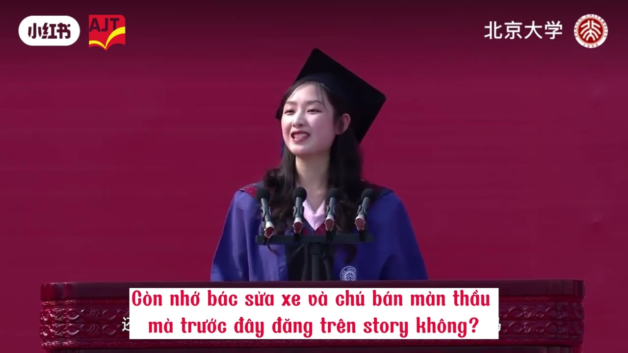 AJT | Bài phát biểu xúc động của sinh viên Đại học Bắc Kinh  | Chinese - Vie sub