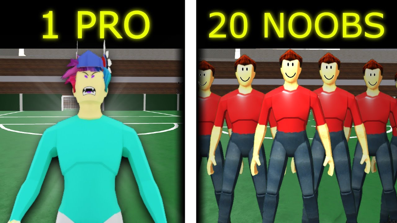 Can I Beat 20 NOOBS in Realistic Street Soccer? (Roblox)