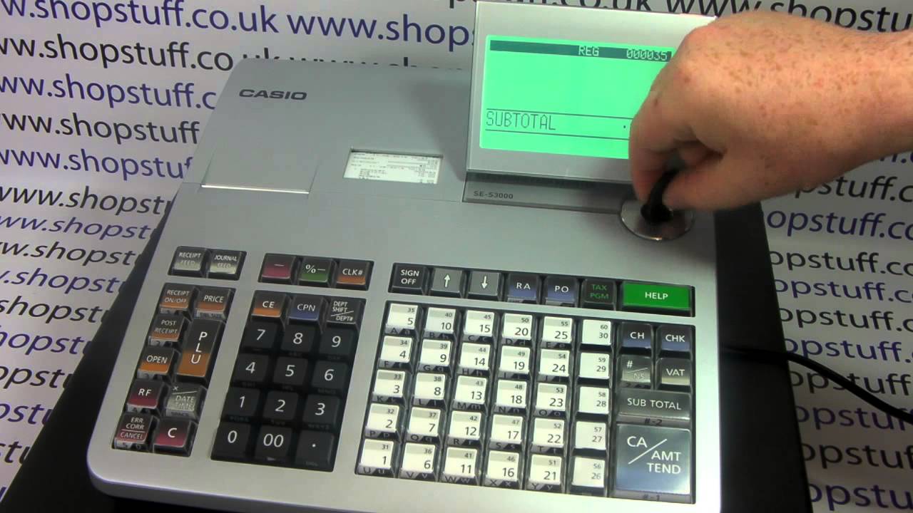 How To Program Tax / Vat Rates On The Casio SE-S3000 Cash Register