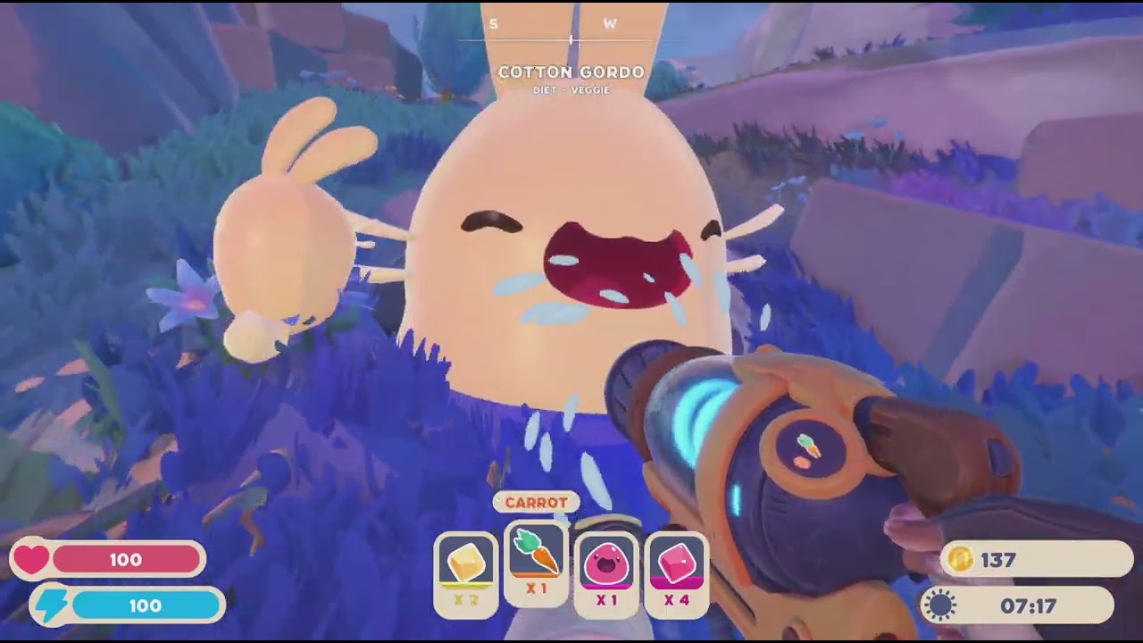 Keaton plays slime rancher