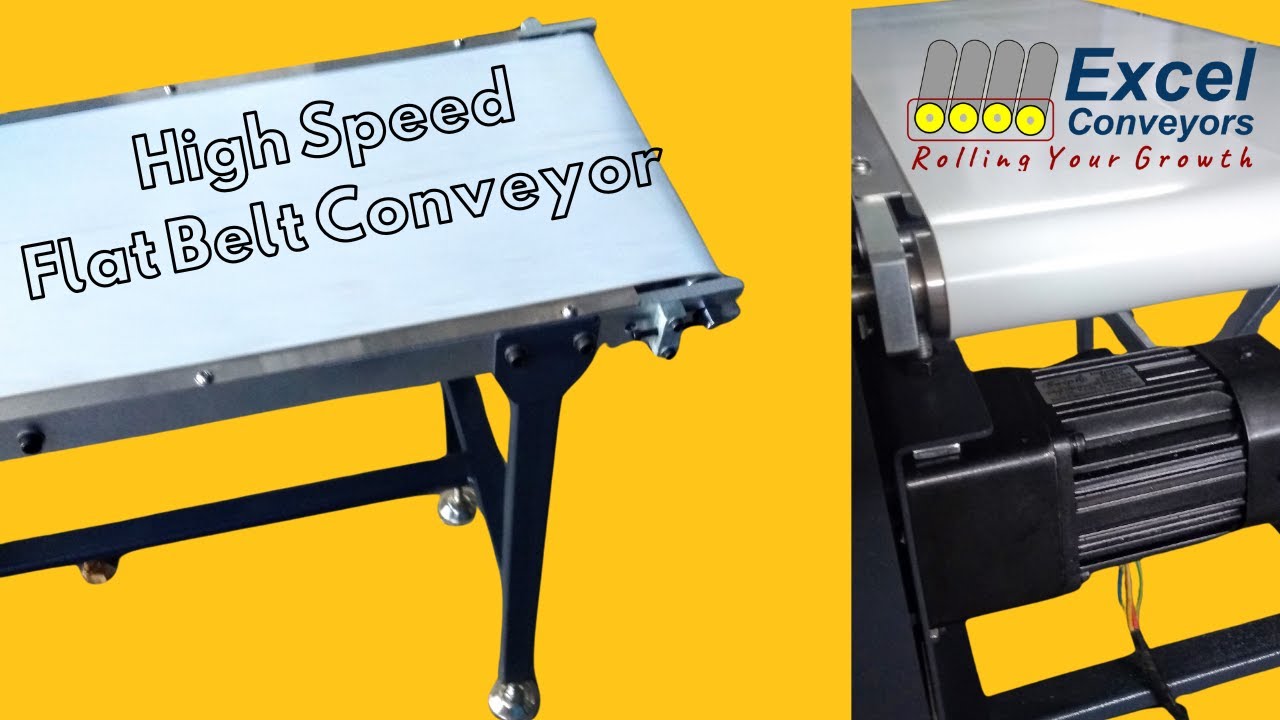 High Speed Belt Conveyor @excelconveyors #beltconveyor #conveyorsystem #conveyor