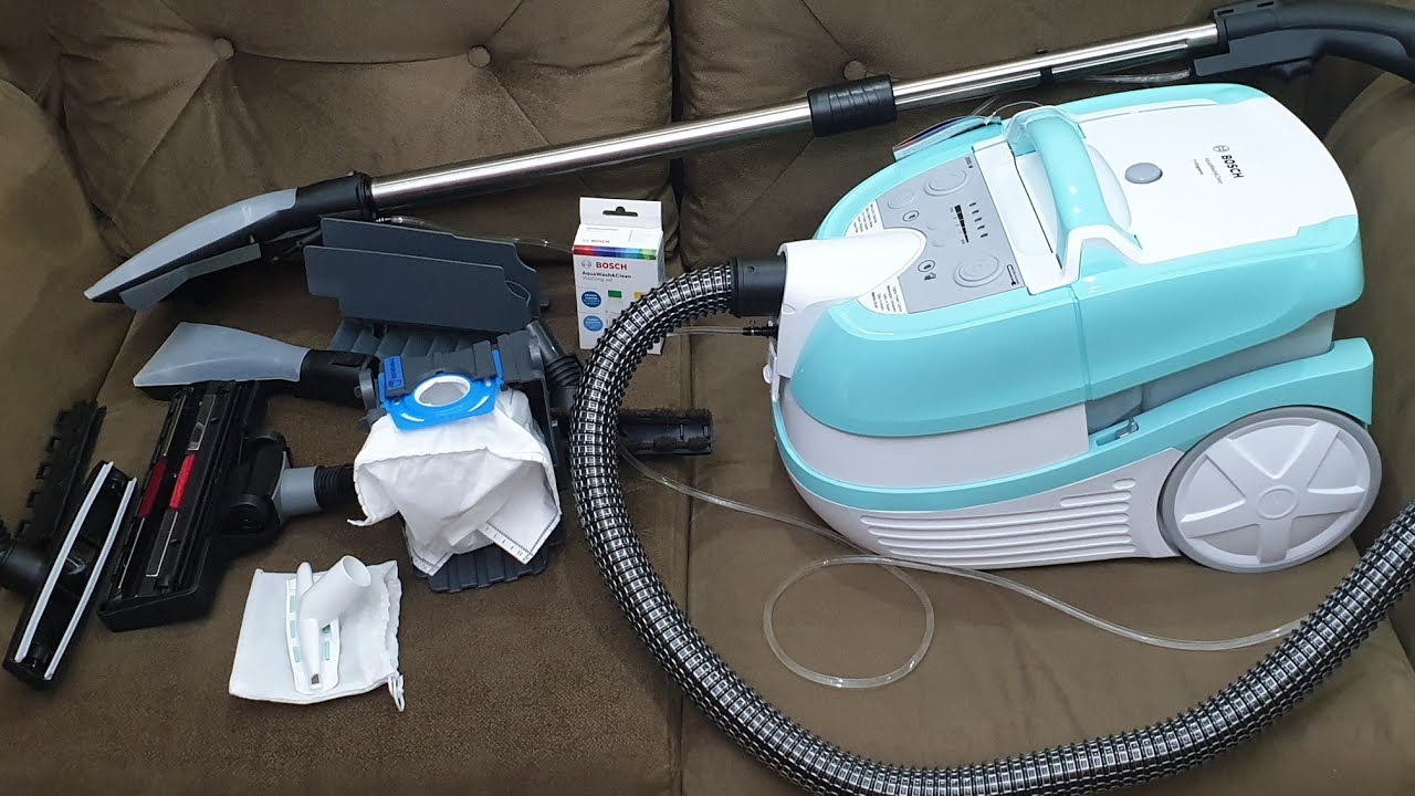 تنظيف الأنتريه بسهولة| مكنسة بوش اكوا ووش الاصدار الرابع | Bosch aqua wash and clean series 4