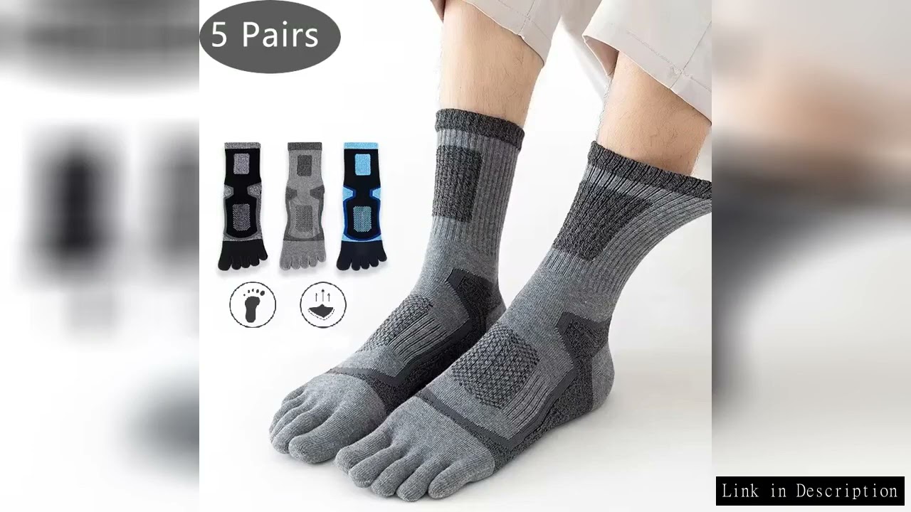 5 Pairs Toe Sport Short Socks Man Thick Compression Mesh Endurable Fitness Bike Run Outdoor Basketba