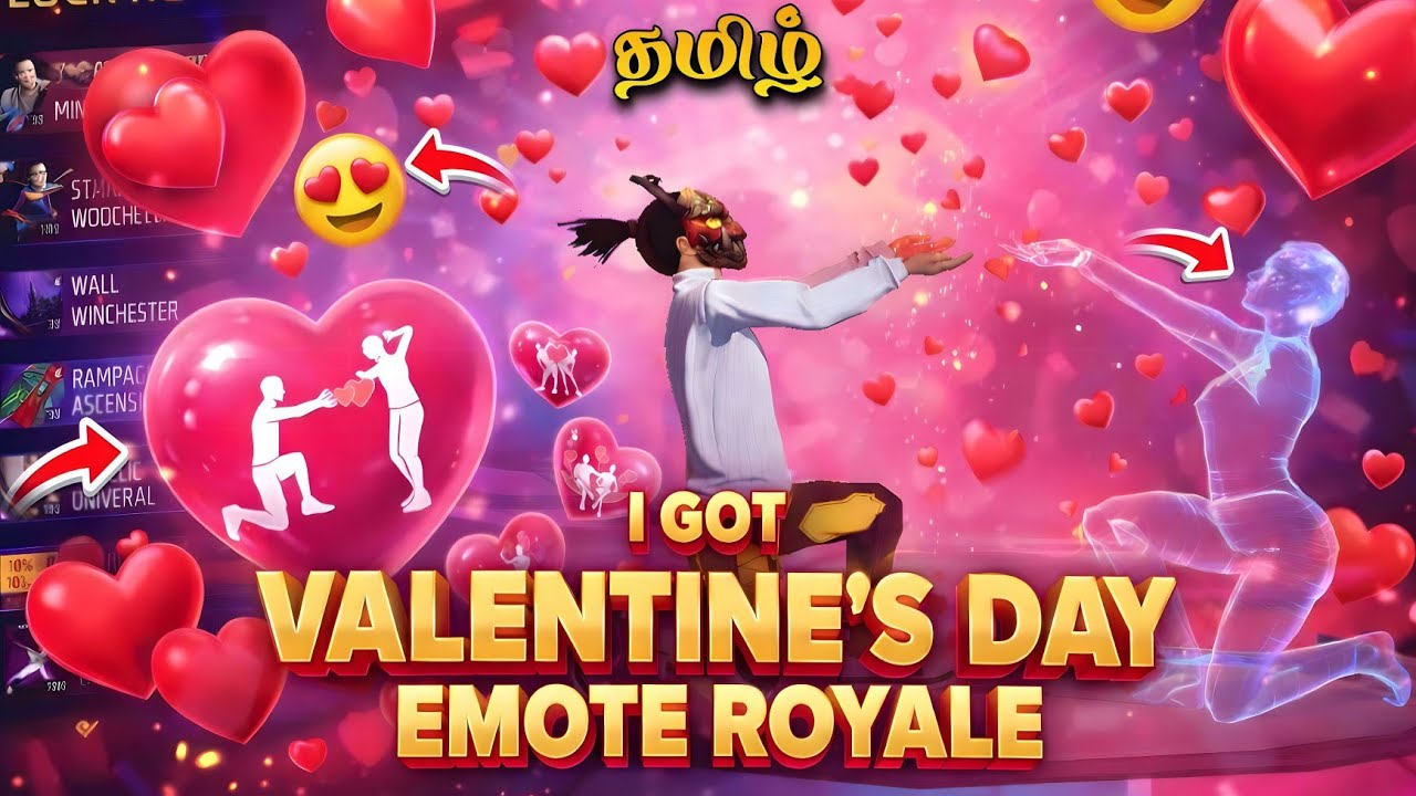 VALENTINE'S DAY EMOTE ROYALE EVENT FREE FIRE 😍 || NEW EMOTE ROYALE EVENT FREE FIRE || FF NEW EVENT