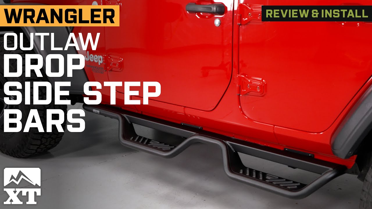 Обзор и установка боковых порогов Jeep Wrangler JL Westin Outlaw Drop Nerf