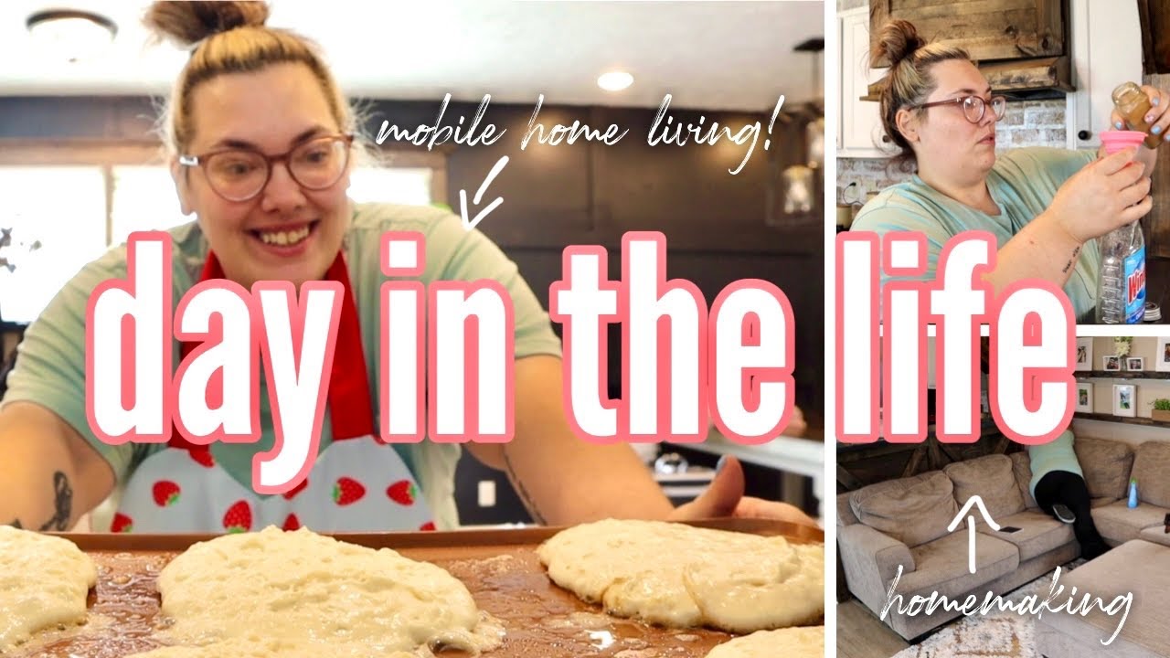 DAY IN THE LIFE | large family living in a single wide mobile home | MOBILE HOME LIVING!