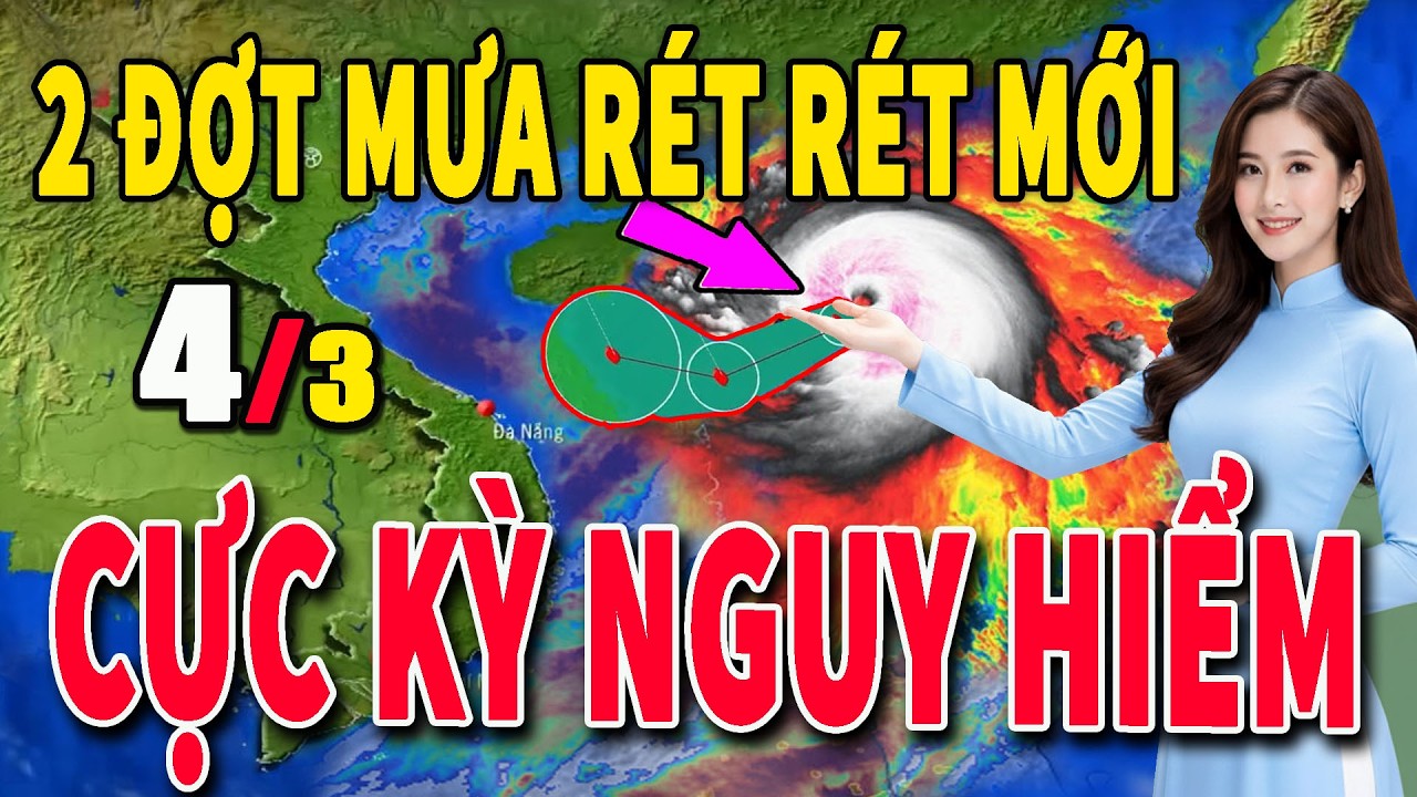 Tin bão Mới Nhất | Dự báo thời tiết hôm nay ngày mai 4/3 | dự báo thời tiết 3 ngày tới #thoitiet