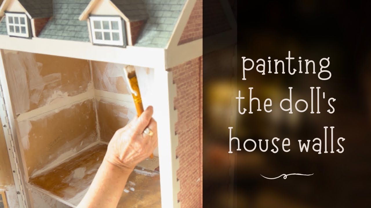 Painting the Doll's House Walls | Dollhouse Diary: Part 6 #miniatures #dollhouseminiatures #craft