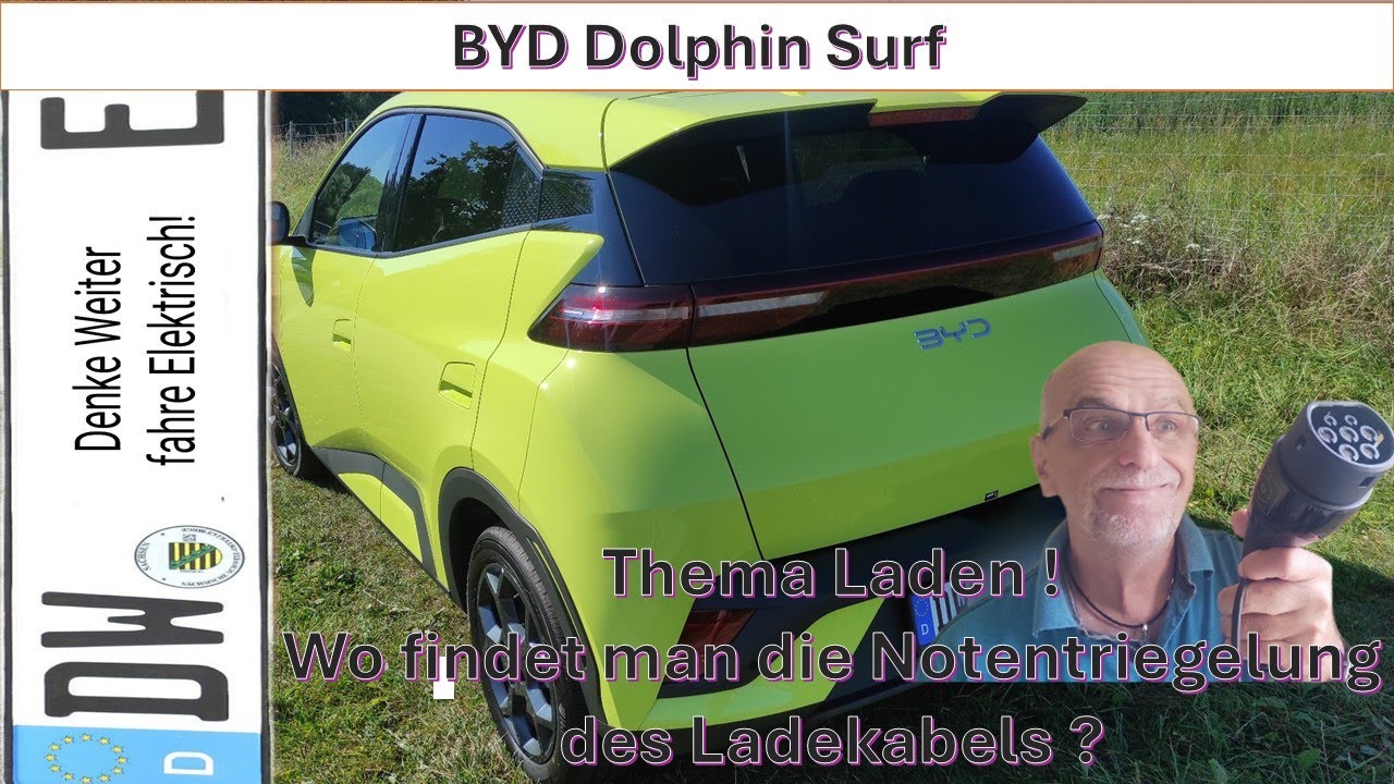 BYD Dolphin Surf 🐬 Lade Varianten zu Hause. Wo ist die Notentriegelung ??? 比亞迪海豚衝浪器 的家用充電選項