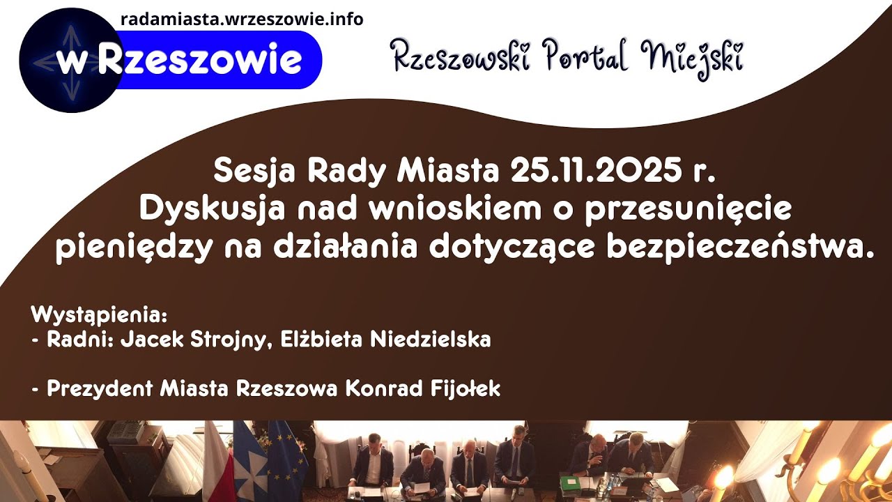 Sesja Rady Miasta 25.11.25 - dyskusja nad bezpieczeństwem