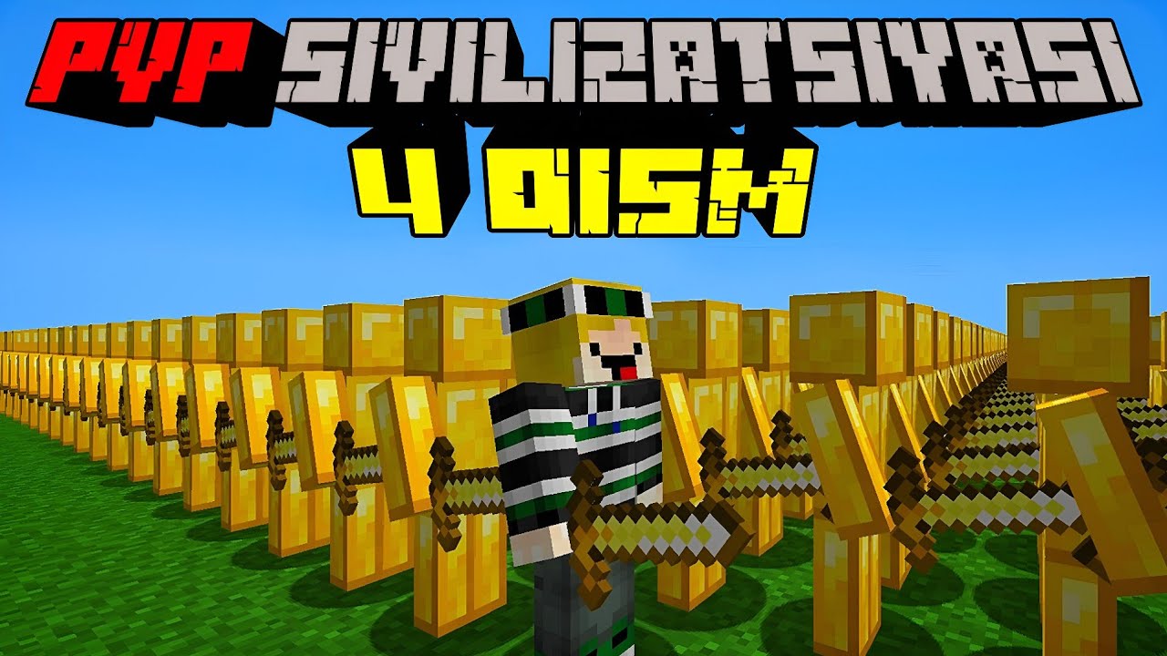 MINECRAFT LEKIN MEN PVP SIVILIZATSIYASIDA ASIRGA TUSHDIM UZBEK DUBLAJ 