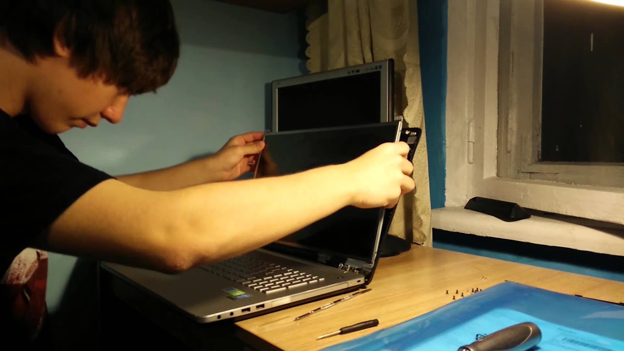 Laptop screen replacement / How to replace laptop screen on Asus N750