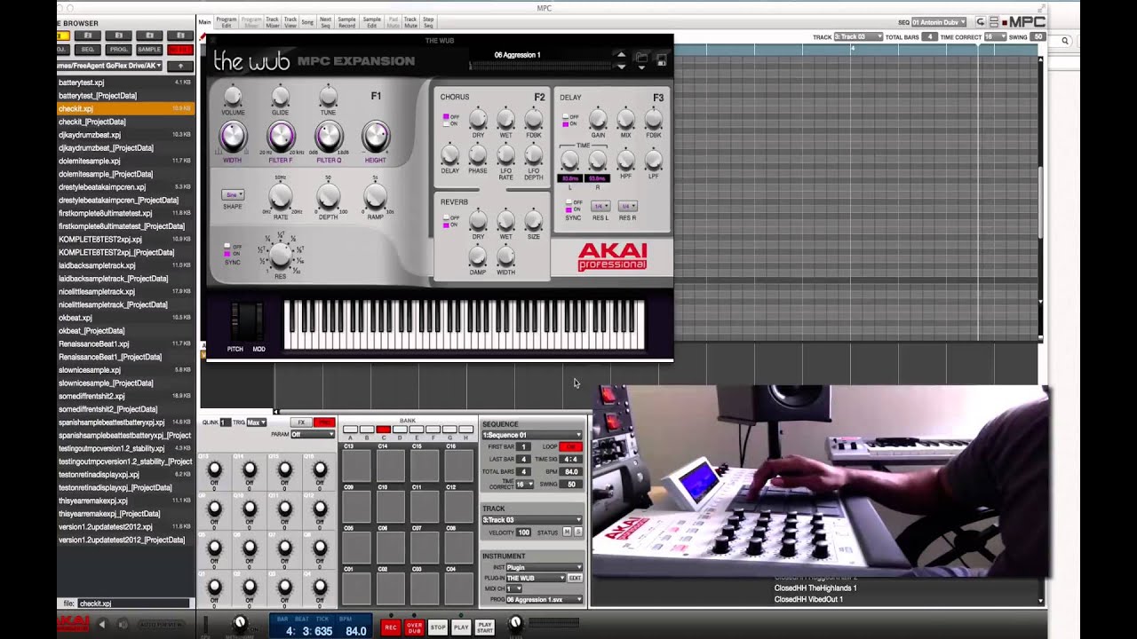 AKAI MPC EXPANSION THE WUB AKAI MPC RENAISSANCE/STUDIO