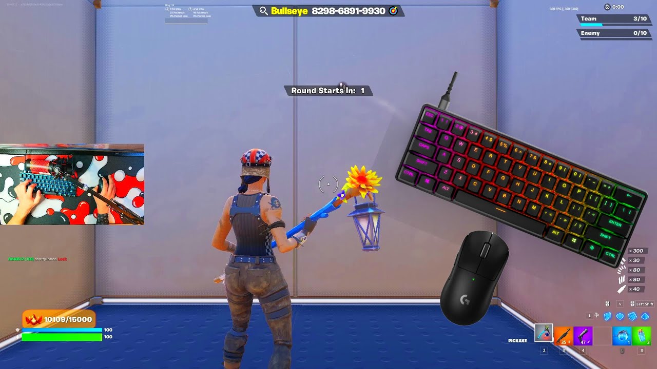 ⭐️SteelSeries Apex Pro Mini ASMR Chill🤩 Piece Control 1v1🏆Satisfying Keyboard Fortnite 360FPS⭐️