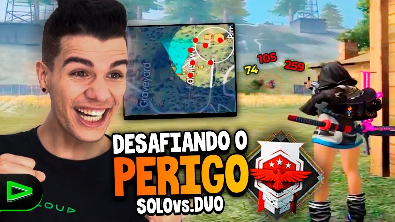 MITEI CAINDO NA CIDADE MAIS PERIGOSA DO FREE FIRE!! SOLO VS DUO NA RANKEADA!!
