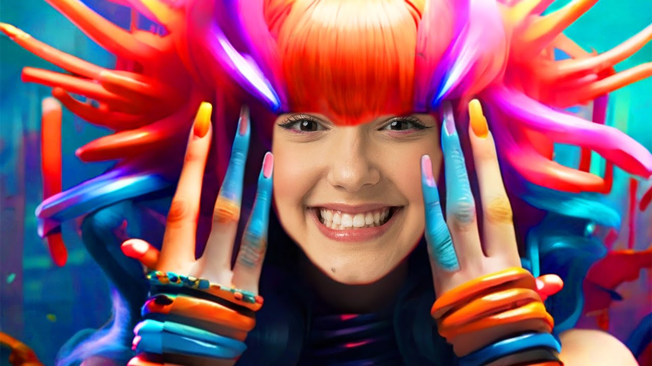 TENHO CABELOS E UNHAS GIGANTES E COLORIDOS | Família Luluca