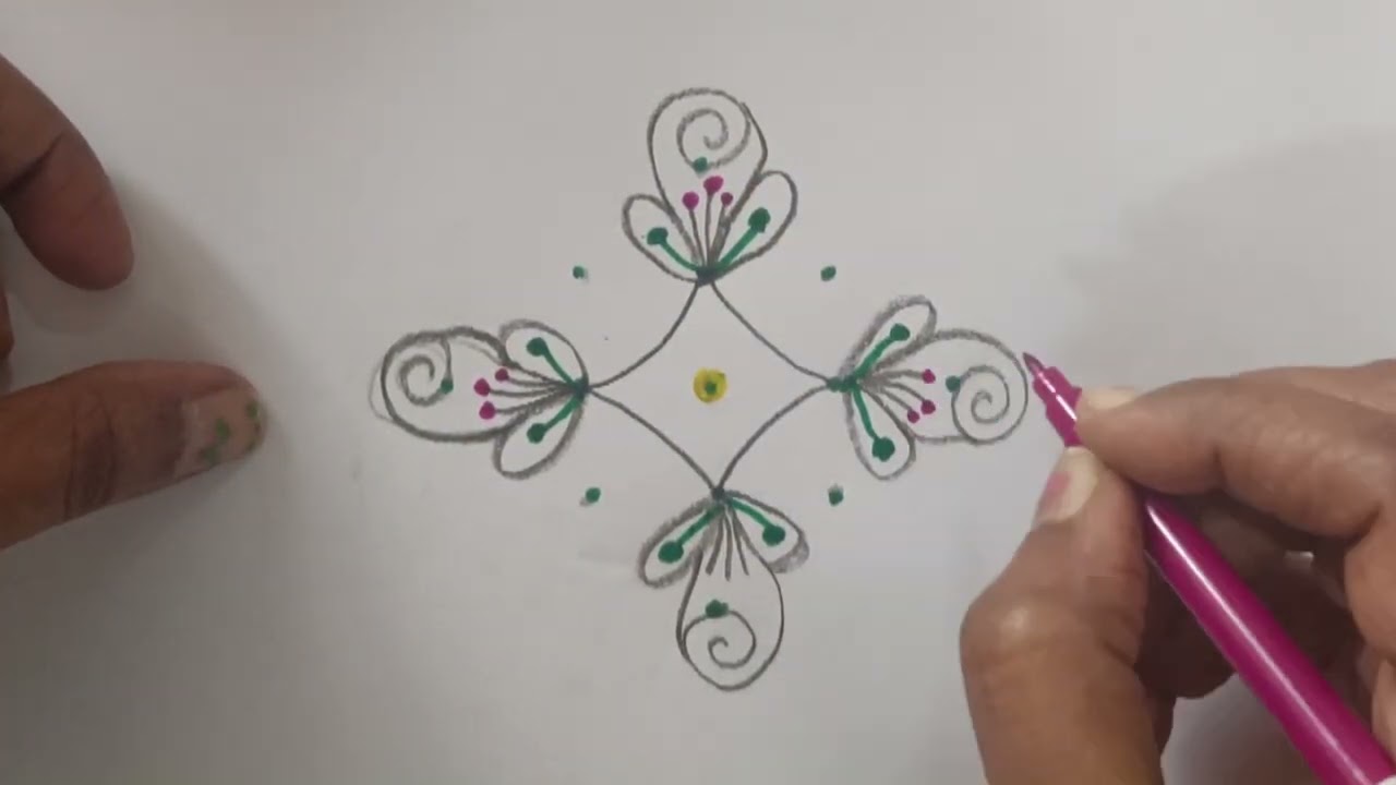 Learn Simple Rangoli #trending #rangoli #rangoli 