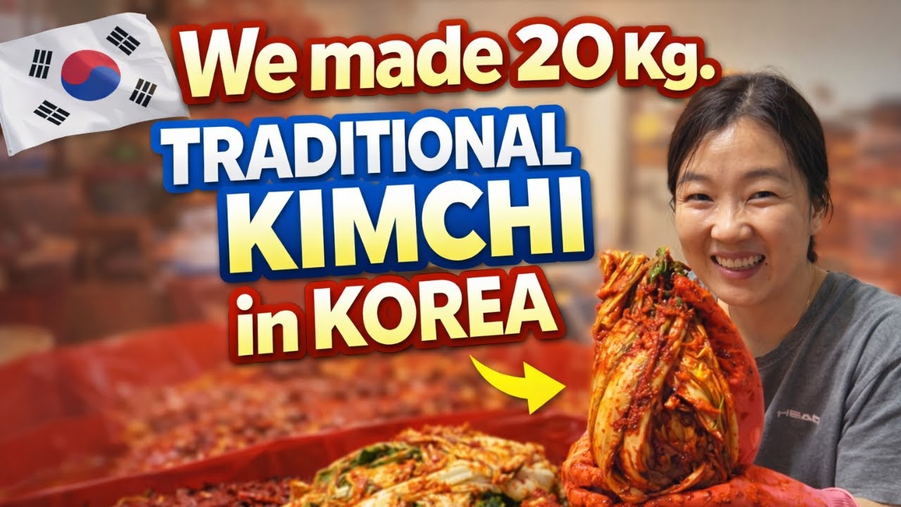 We Made 20 KG  Traditional Kimchi at Home in Korea