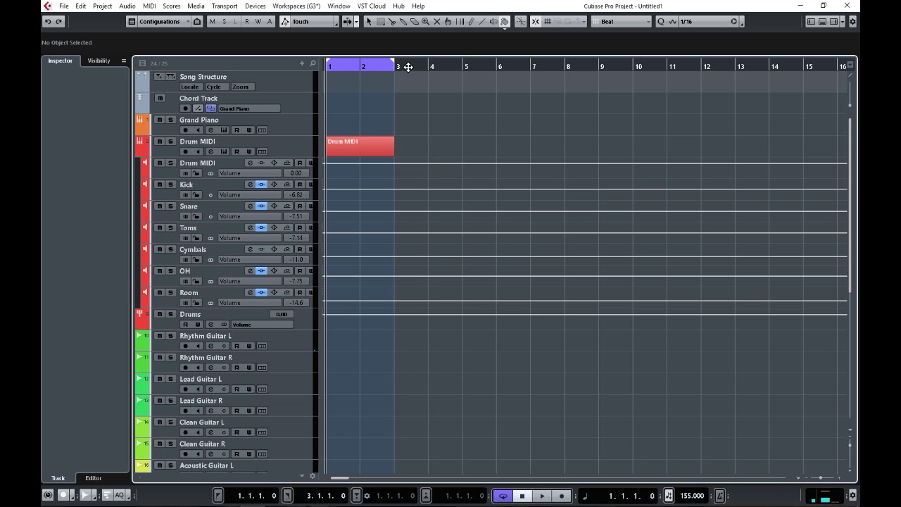 Track Color Renaming in Cubase 9