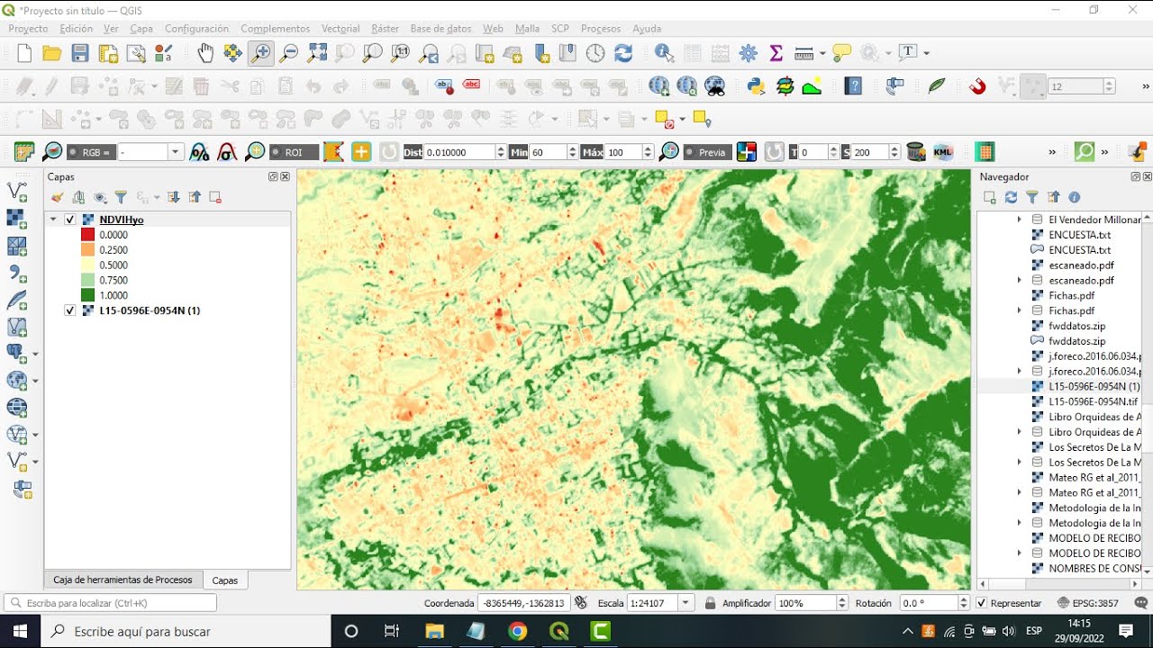 Descarga y análisis de NDVI con imágenes de Planet con resolución de 4.7 metros en QGIS