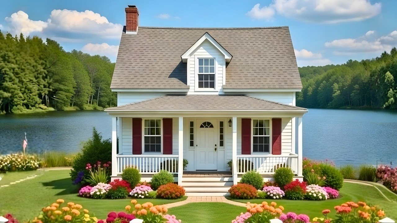 Beautiful Small Cottage Home Tour | Luxury Lakefront Cottage with Stunning Views
