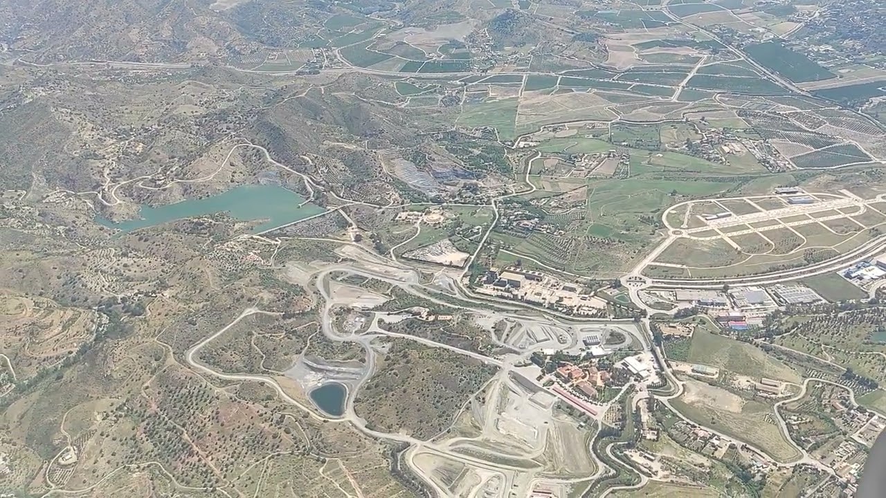 Málaga airport takeoff