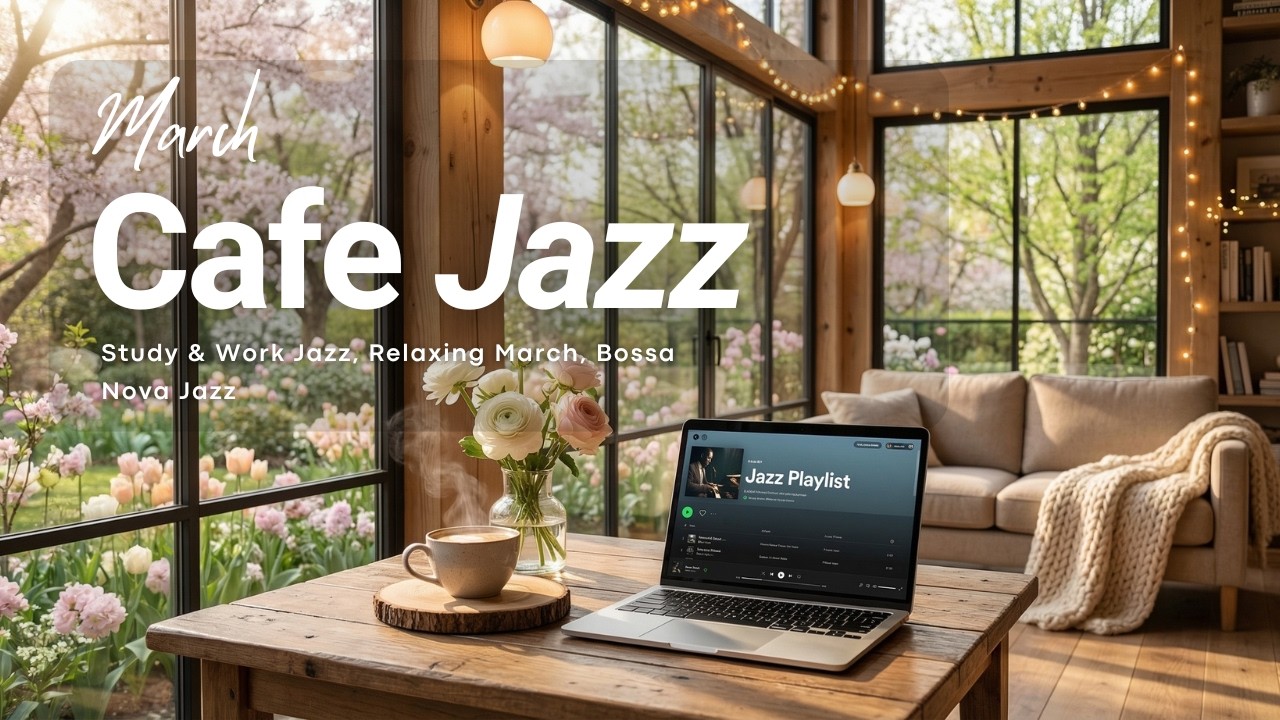 March Cozy Bossa Nova Café ☕ Study & Work Background Music