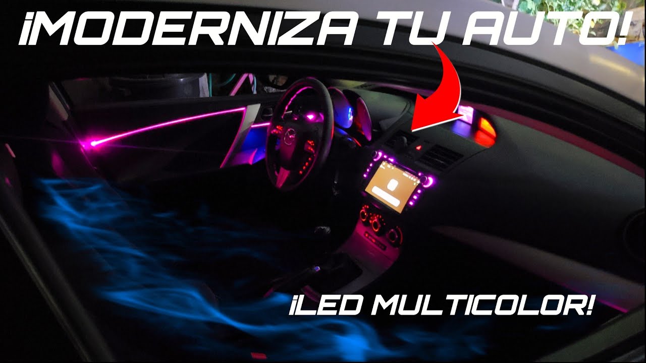 ¿CÓMO INSTALAR TIRAS LED DE FIBRA ÓPTICA? | ILUMINACIÓN AMBIENTAL TIPO MERCEDES-BENZ 🔥