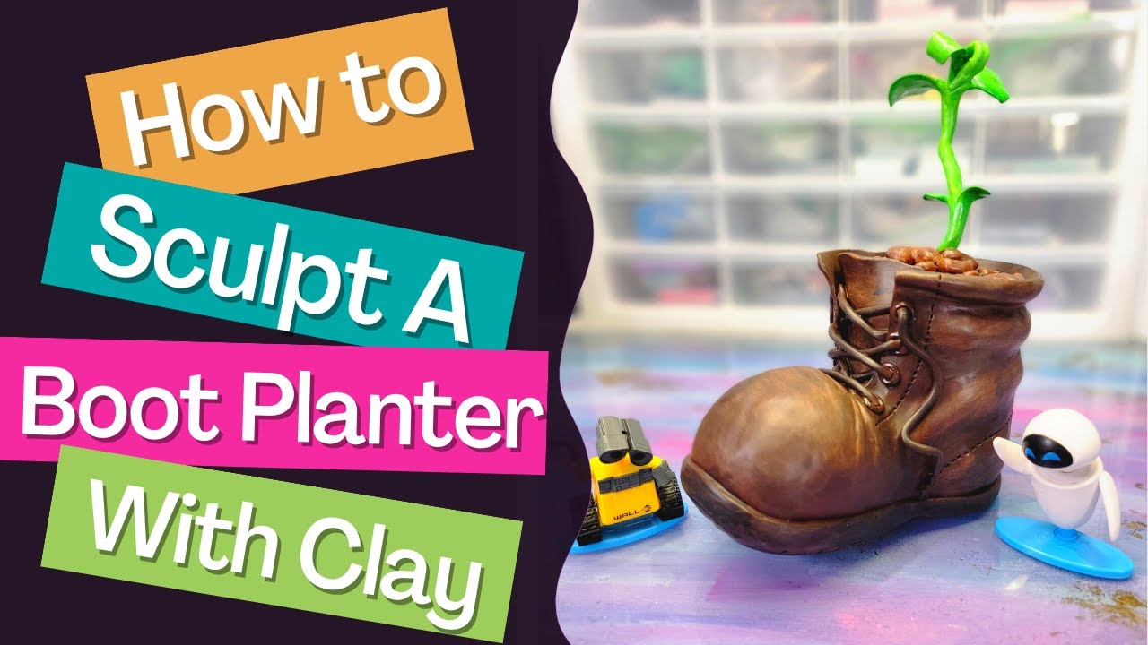 How I Crafted an Unbelievable Boot Planter Out of Clay