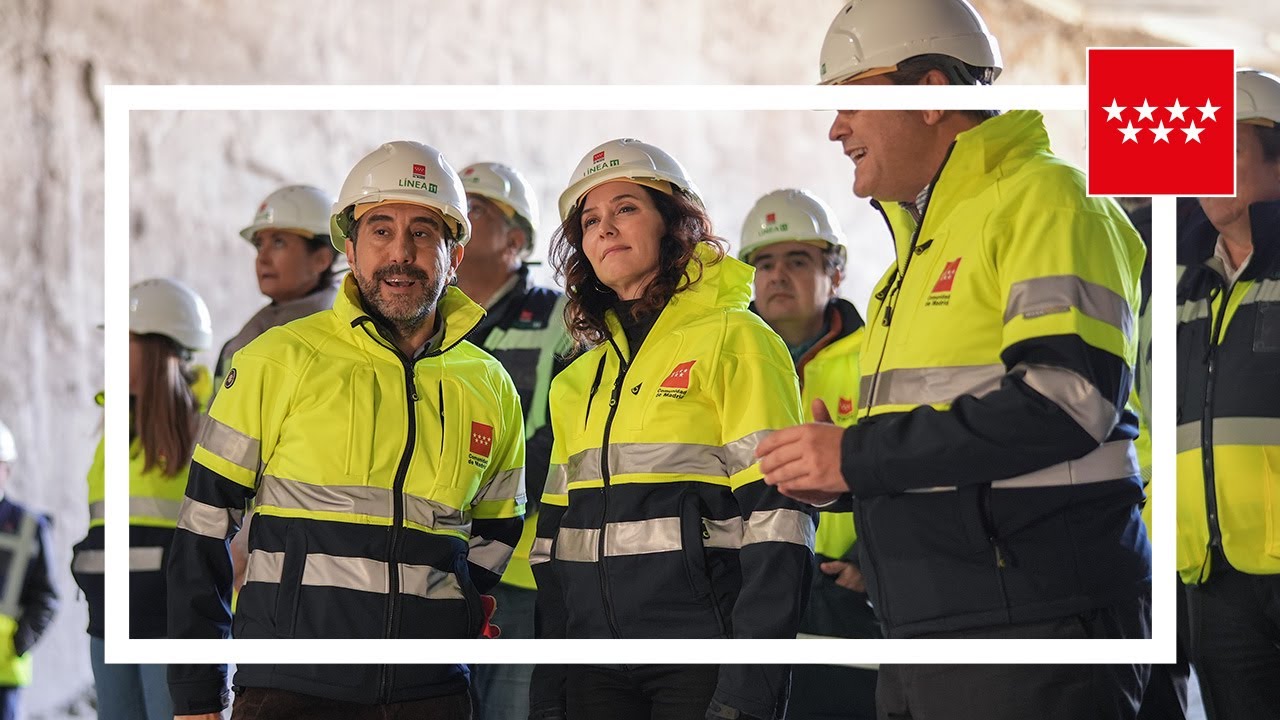 Díaz Ayuso visita las obras de ampliación de la nueva estación de Metro Comillas