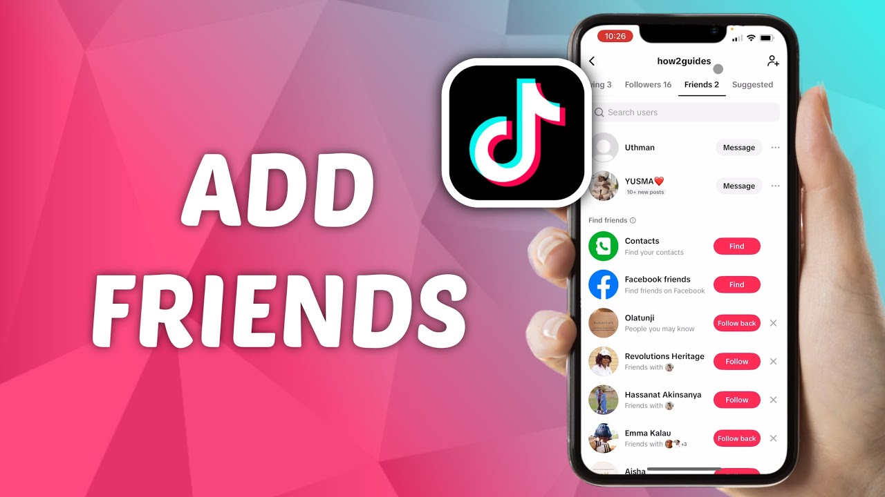 Как добавить друзей в TikTok
