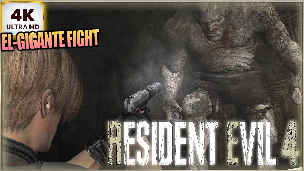 RESIDENT EVIL 4 (HD PROJECT) Easy Kill EL-GIGANTE Fight