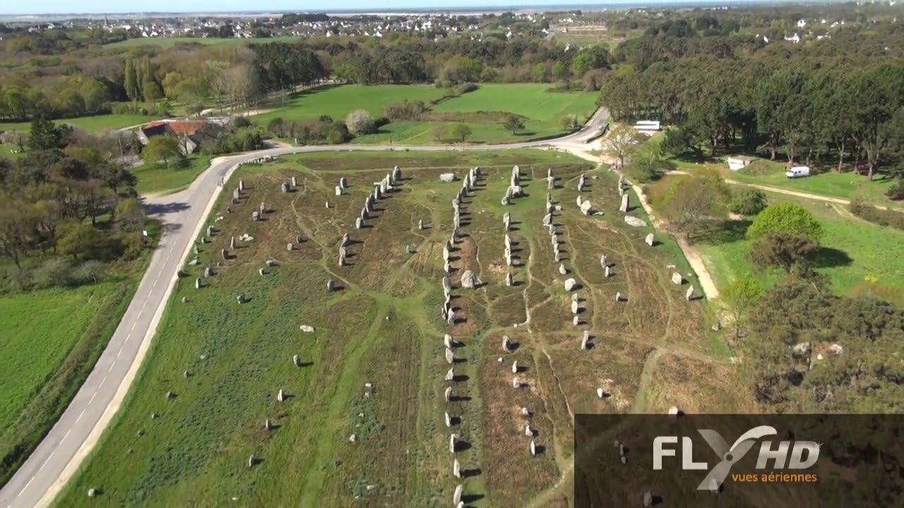 Les alignements de Carnac en vue aérienne par drone