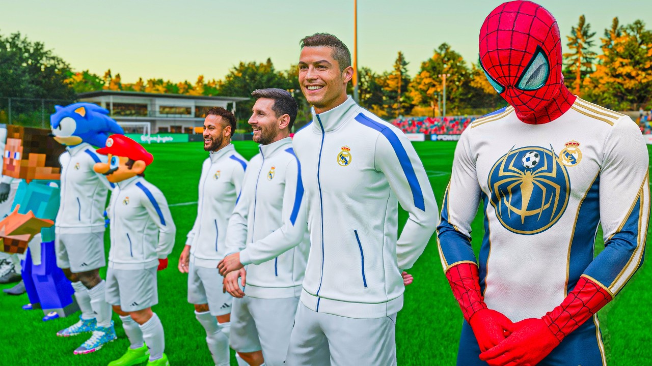 RONALDO,SPIDERMAN,RONALDO,SPIDERMAN,RONALDO,SPIDERMAN AND MESSI & HULK ... THE GOAT