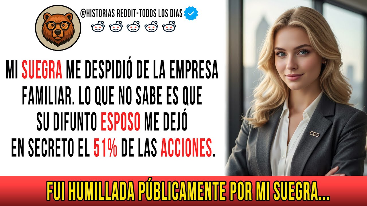 Mi suegra MILLONARIA me DESPIDIO de la empresa familiar. Lo que no sabe es que su difunto esposo...