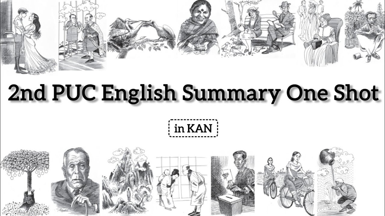 2nd PUC English Summary One Shot | Summary in Kannada | KSEAB | Best Explanation