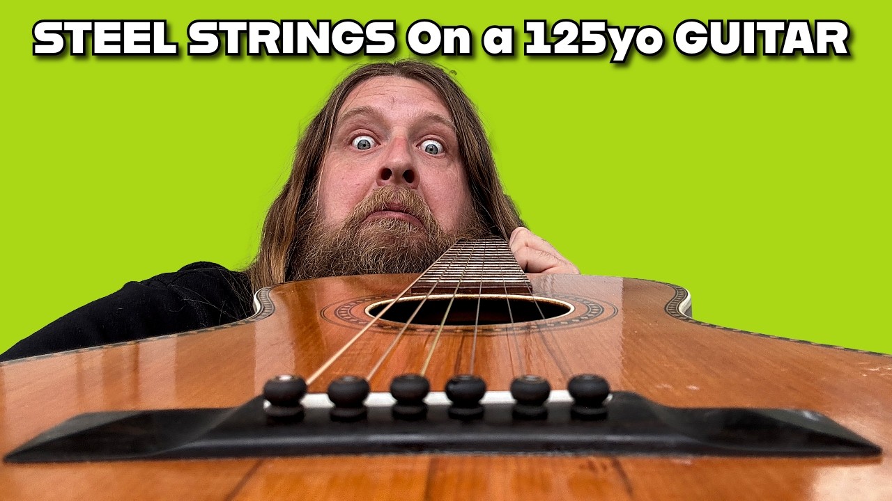You SHOULDN’T Do That! 😱🙈🙃 converting 125 year old guitar to steel strings