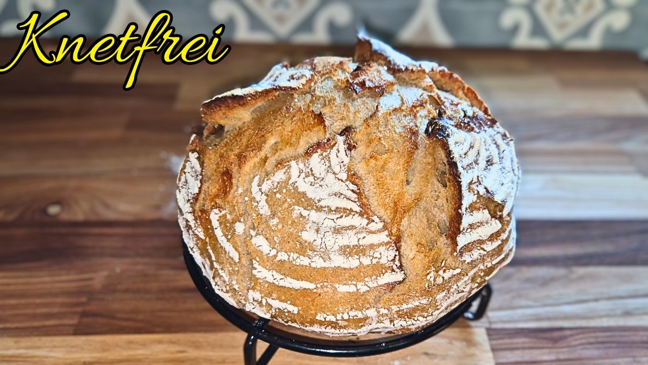Geniales Sauerteigbrot 🫓🤤einfaches Grundrezept - Hefefreies 12 Stunden Brot #220
