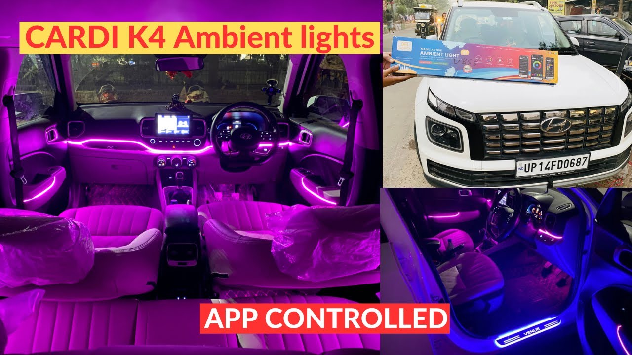 CARDI K4 Ambient lights Installed in Hyundai Venue | Venue Welcome Light | Kartik Paal