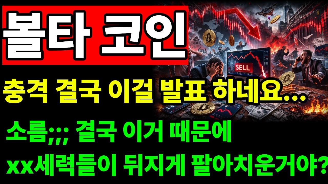 [볼타코인 전망] 소름;;; 결국 이거때문에 xx세력들이 뒤지게 팔아치운거였어?