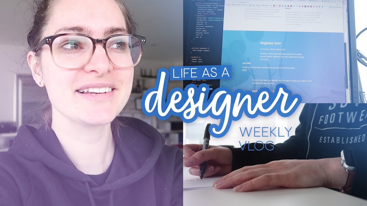 Learning to code a conference site! | Life as a Designer - Weekly vlog