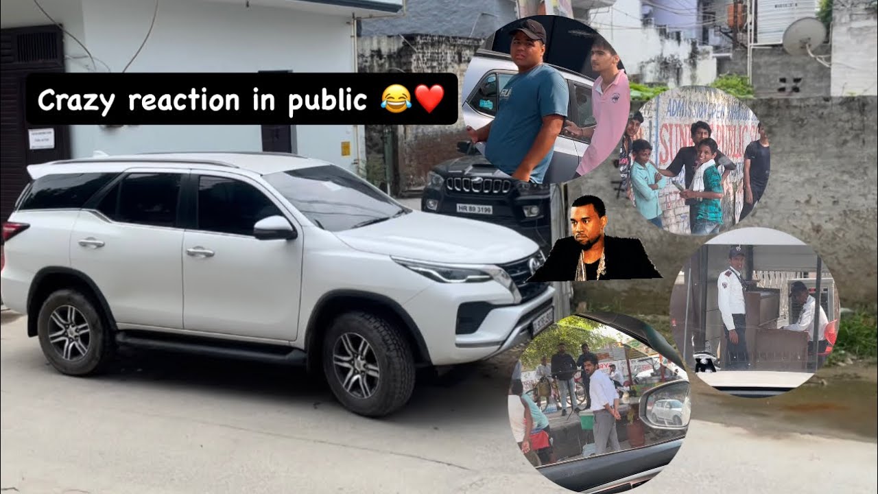 Z Black Fortuner Public Reaction ♠️🤩🔥🔥😘 #viralvideo #vlog #reaction #fortunerloverz #crazy